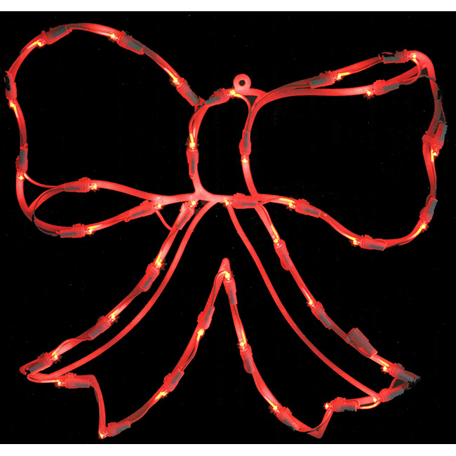15" Lighted LED Red Bow Christmas Window Silhouette Decoration 15" Lighted LED Red Bow Christmas Window Silhouette Decoration